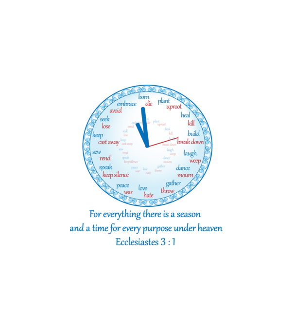 Time for everything - Ecclesiastes 3:1 minta fehér pólón