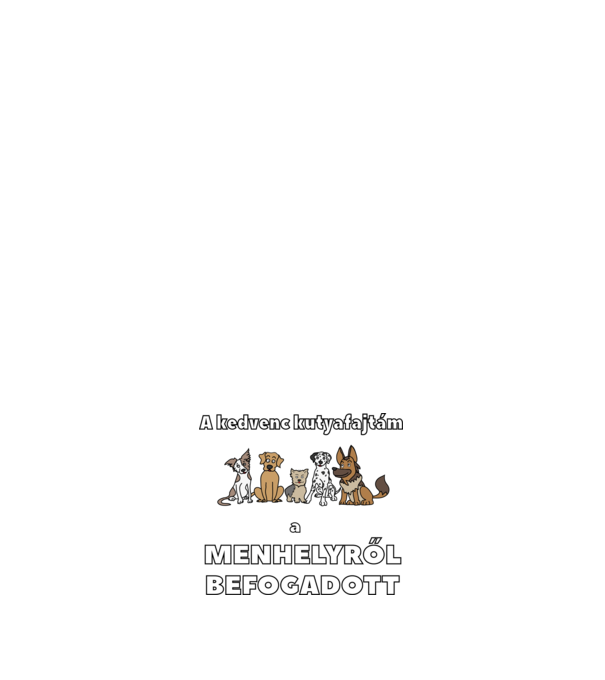 Menhelyi kutya minta világoskék pólón