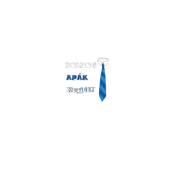 Boldog Apák Napját minta fekete pólón