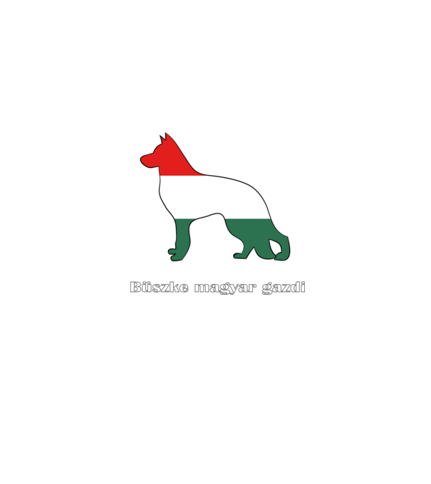 Német juhászkutya - magyar minta szürke pólón