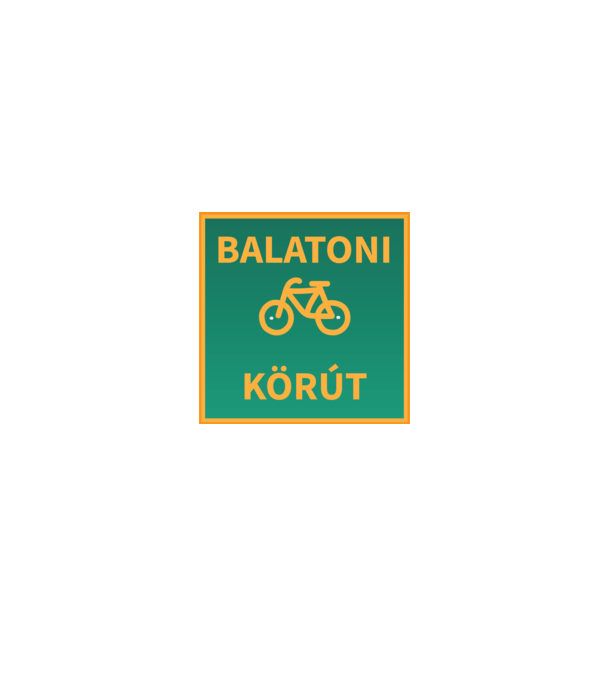 Balatoni körút tábla minta fehér/piros pólón