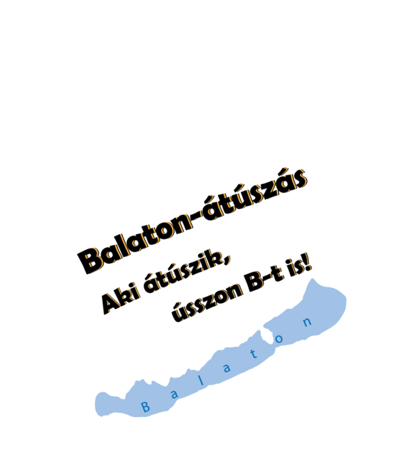 Balaton átúszás minta fehér pólón