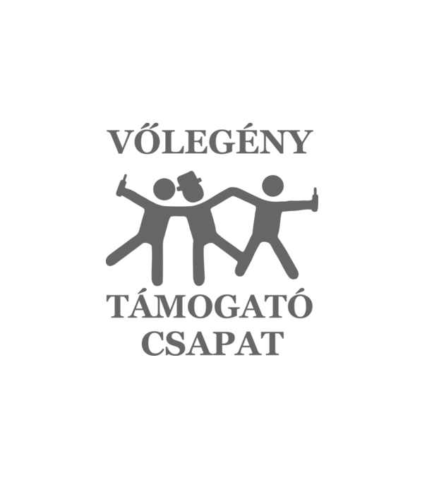 Legénybúcsú támogató csapat minta fehér pólón