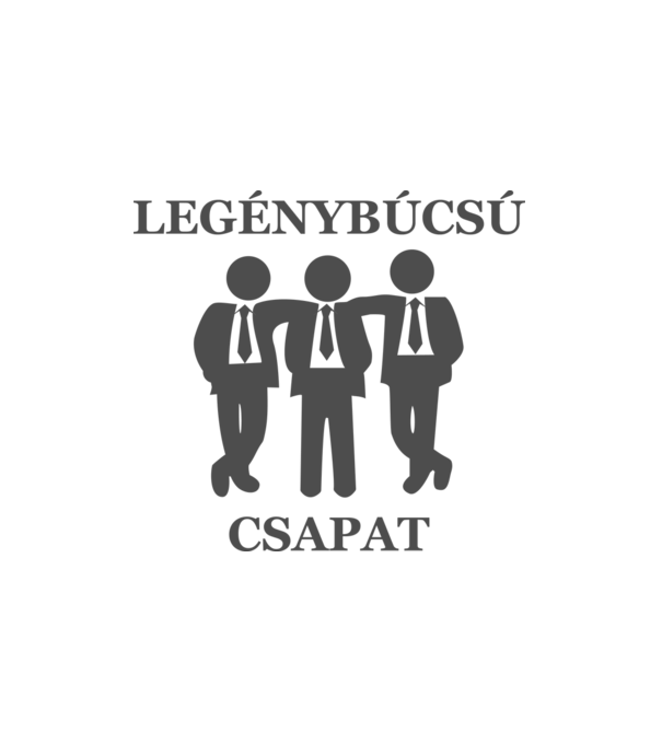 Legénybúcsú csapat minta fehér pólón
