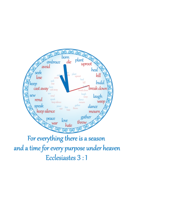 Time for everything - Ecclesiastes 3:1 minta fehér pólón