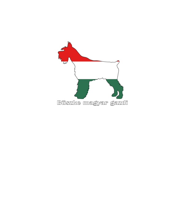 Magyar Schnauzer minta fekete pólón