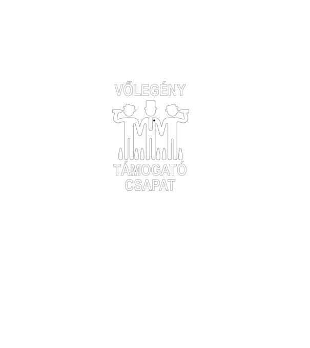 Vőlegény támogató csoport (inverz) minta fekete pólón