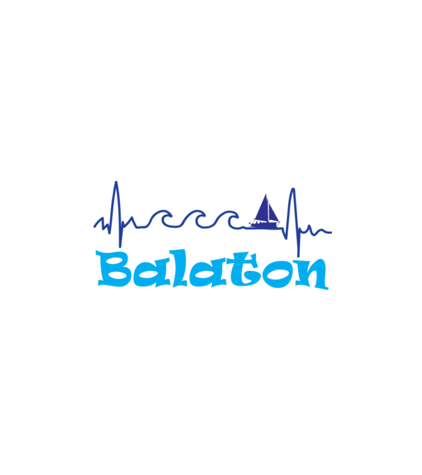 Vitorlás+Balaton minta fehér pólón
