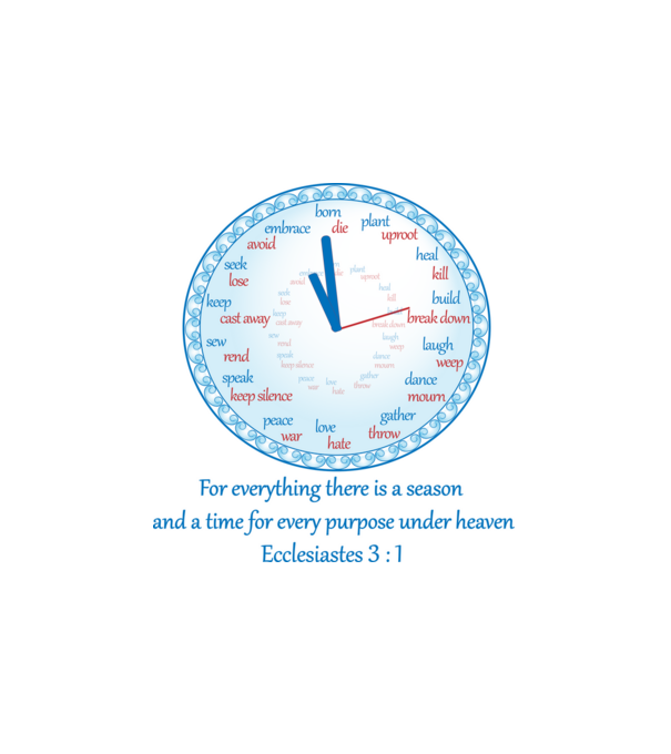 Time for everything - Ecclesiastes 3:1 minta fehér pólón