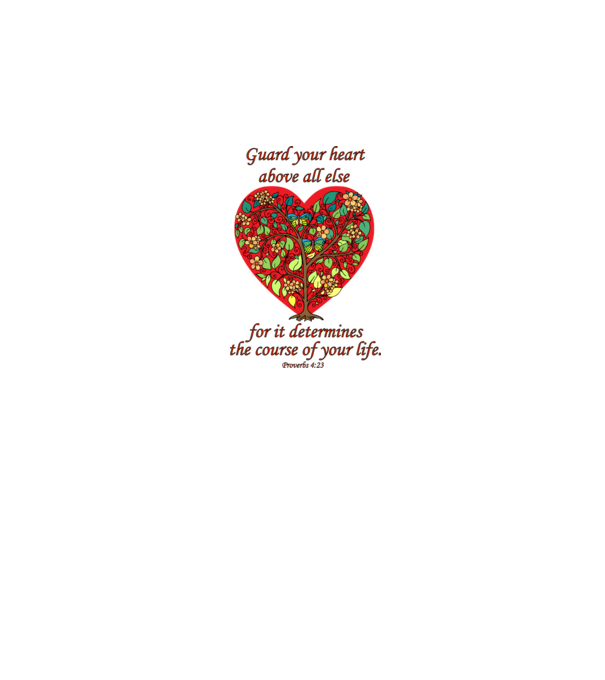 Guard your heart - Proverbs 4:23 minta fehér pólón
