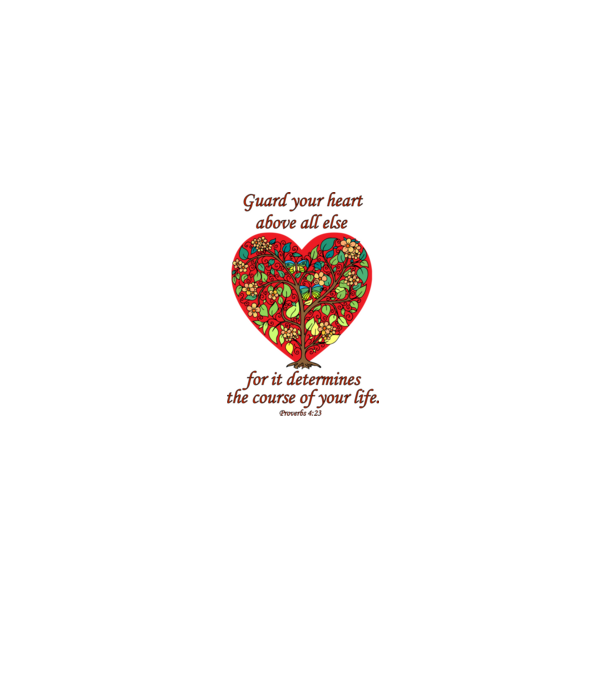 Guard your heart - Proverbs 4:23 minta fehér pólón