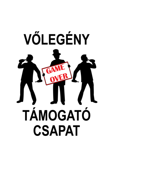 Legénybúcsú csapat: Game Over minta világoskék pólón