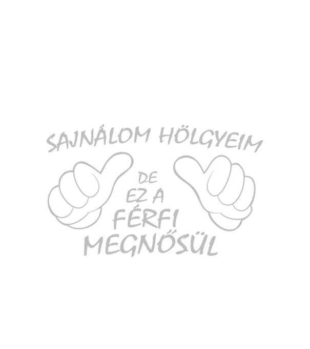 Megnősül (inverz) minta fehér pólón