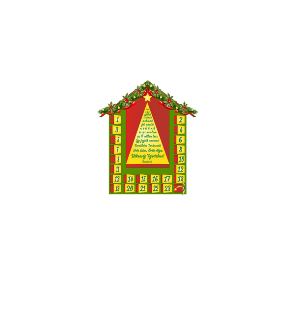 Adventi kalendár - Ézsaiás 9:5 minta fehér pólón