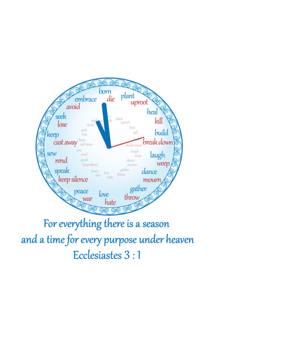 Time for everything - Ecclesiastes 3:1 minta fekete pólón