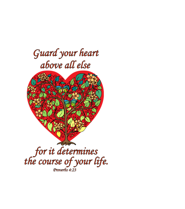 Guard your heart - Proverbs 4:23 minta fehér pólón