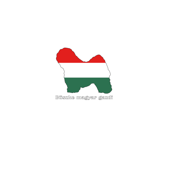 Magyar Puli minta fekete pólón
