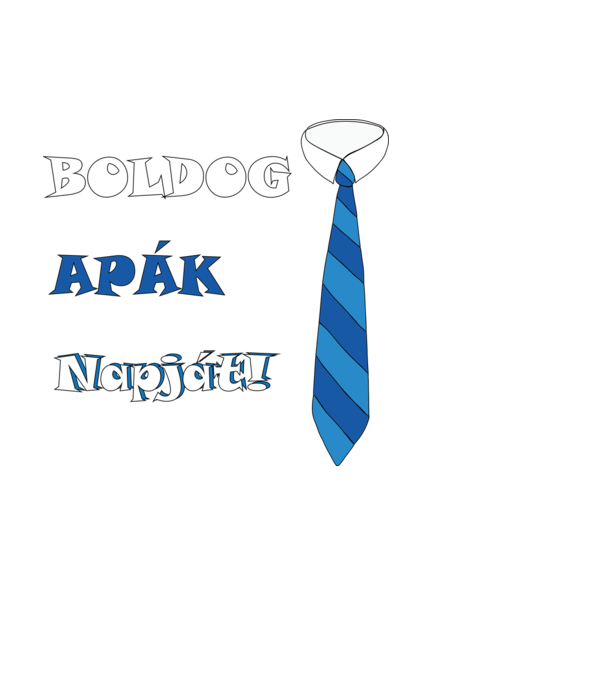Boldog Apák Napját minta fekete pólón