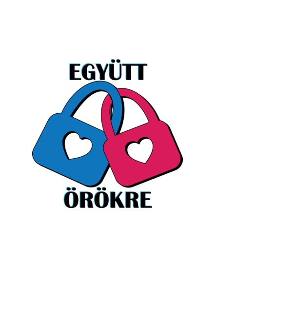 Együtt örökre - páros minta világoskék pólón
