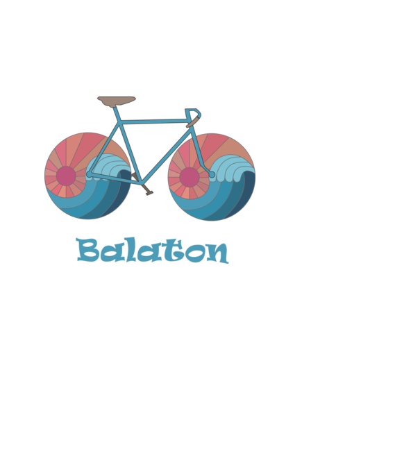 Nap+víz+bicikli+Balaton minta fehér pólón