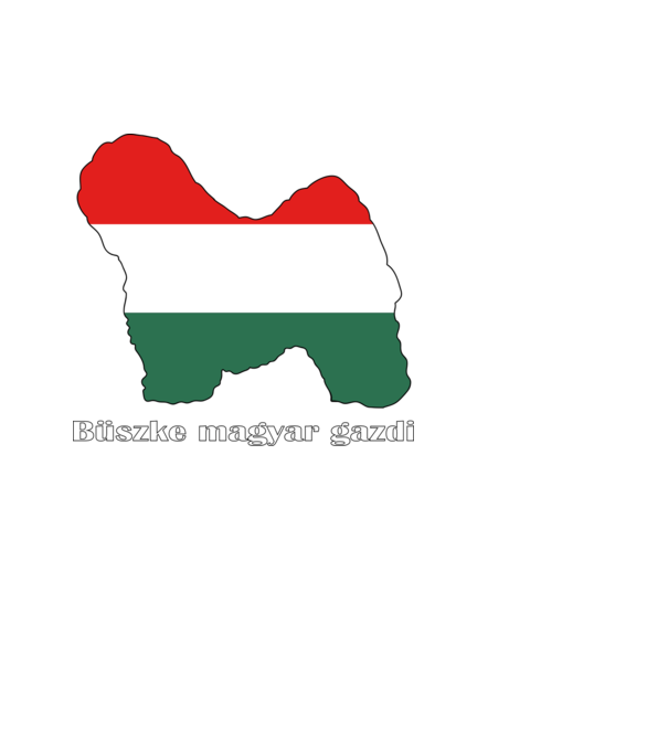 Magyar Puli minta fekete pólón