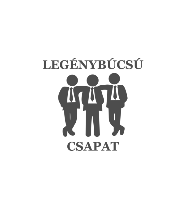 Legénybúcsú csapat minta fehér pólón