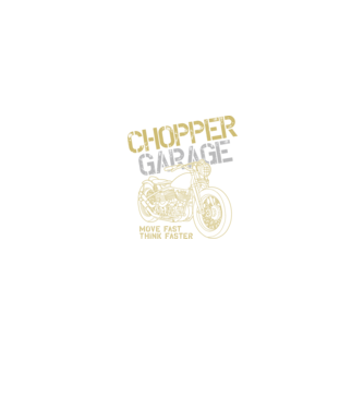 Chopper Garage minta fekete pólón