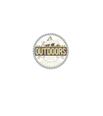 Camping Outdoors minta fekete pólón