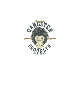 American Gangster - Monkey minta világoskék pólón