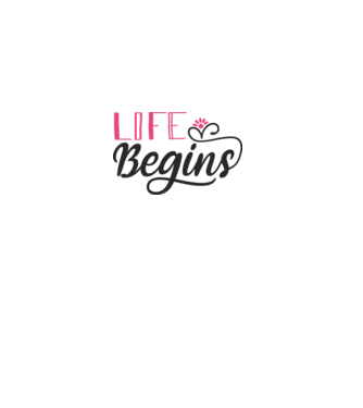 Life Begins - Póló Esküvőre minta fehér pólón