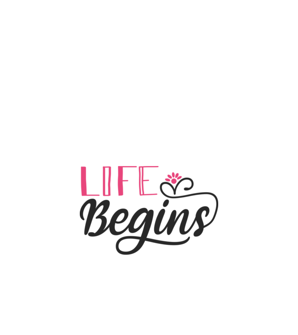 Life Begins - Póló Esküvőre minta fehér pólón