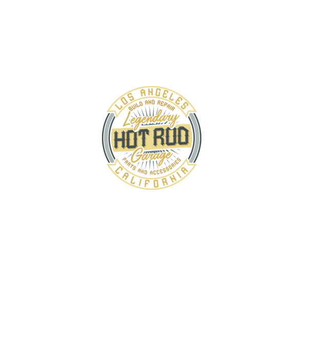 Legendary Hot Rod Garage minta fekete pólón