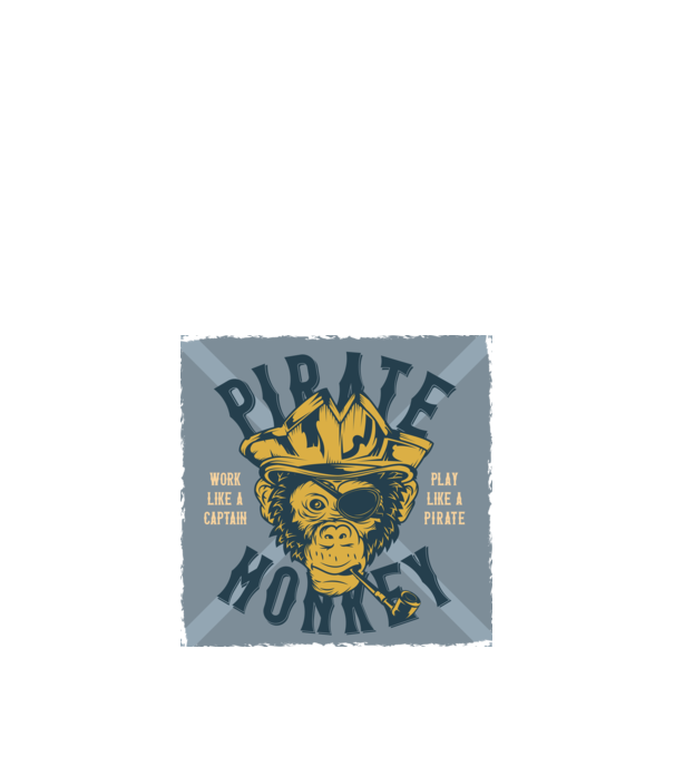Pirate Monkey minta homokszín pólón