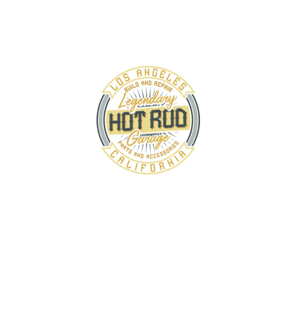 Legendary Hot Rod Garage minta fekete pólón