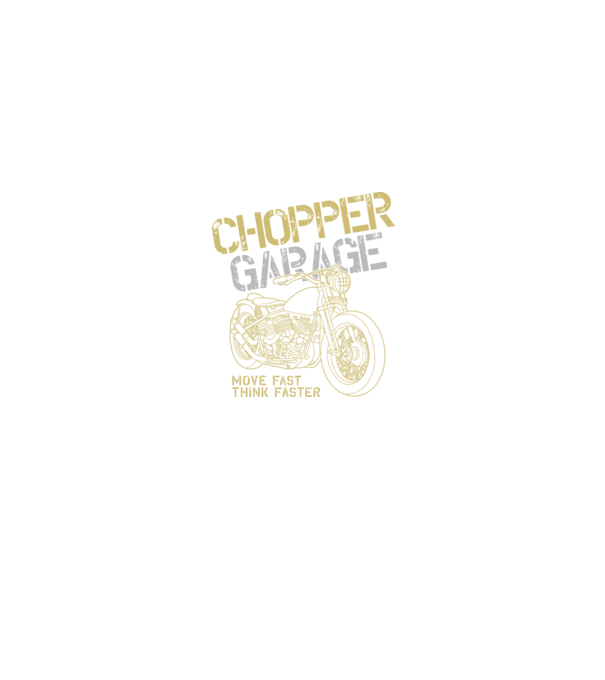 Chopper Garage minta fekete pólón