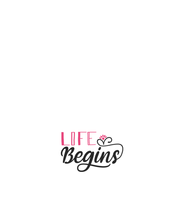 Life Begins - Póló Esküvőre minta világos rózsaszín pólón