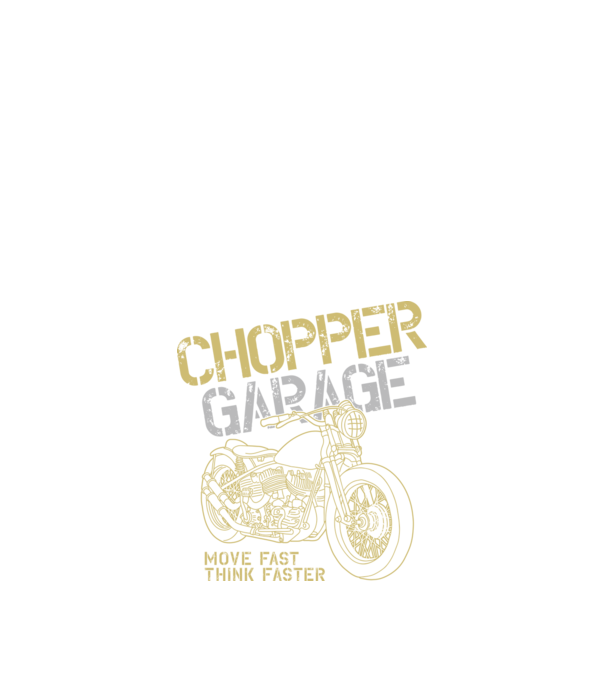 Chopper Garage minta fekete pólón