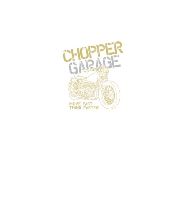 Chopper Garage minta fekete pólón