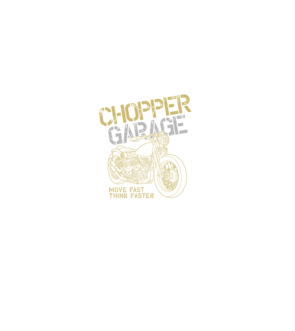 Chopper Garage minta fekete pólón
