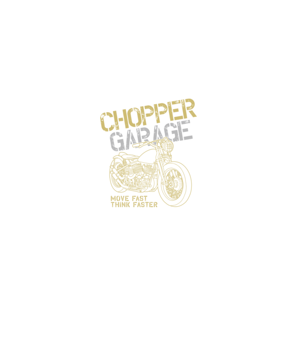 Chopper Garage minta fekete pólón