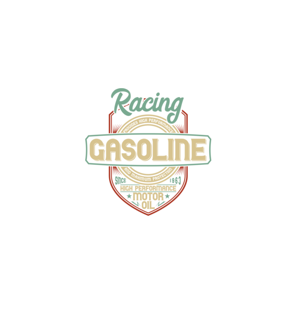 Racing Gasoline minta fekete pólón