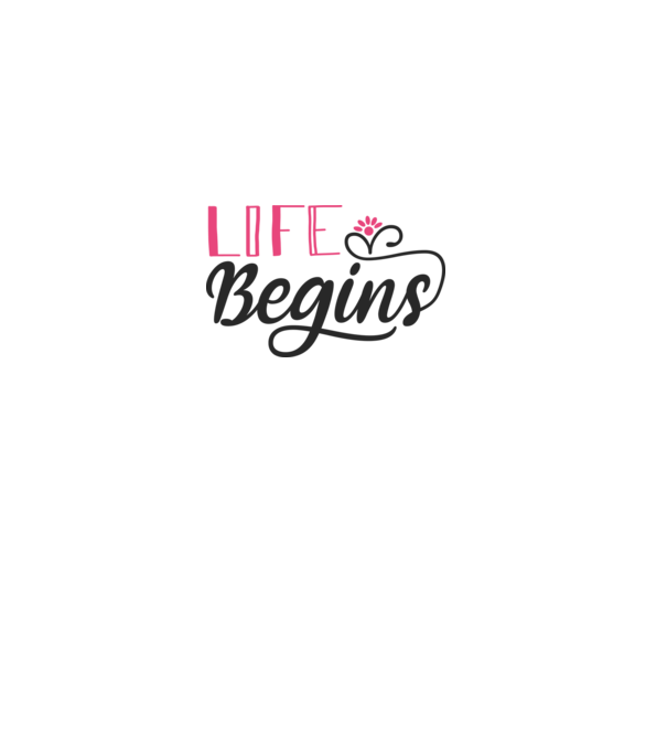 Life Begins - Póló Esküvőre minta fehér pólón