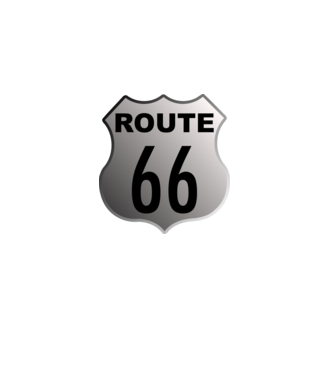 Route 66 minta fehér pólón