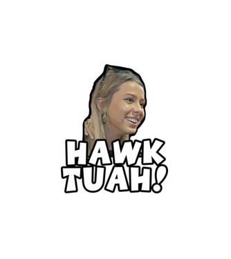 Hawk Tuah girl minta fehér pólón