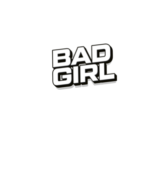 BAD GIRL minta világos rózsaszín pólón