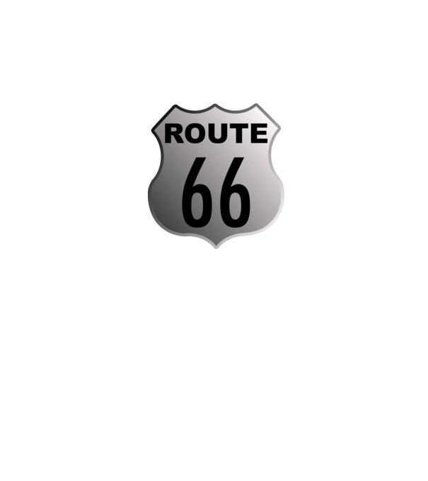 Route 66 minta fehér pólón