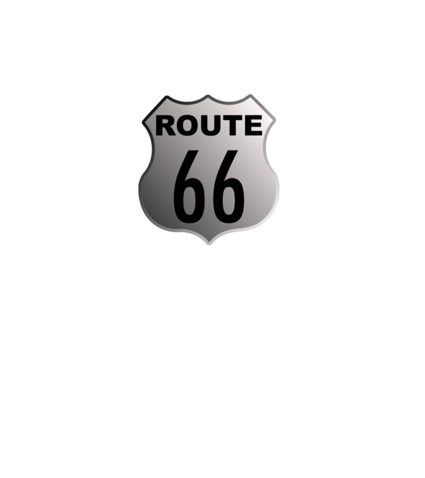 Route 66 minta fehér pólón