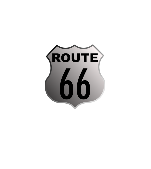 Route 66 minta fehér pólón