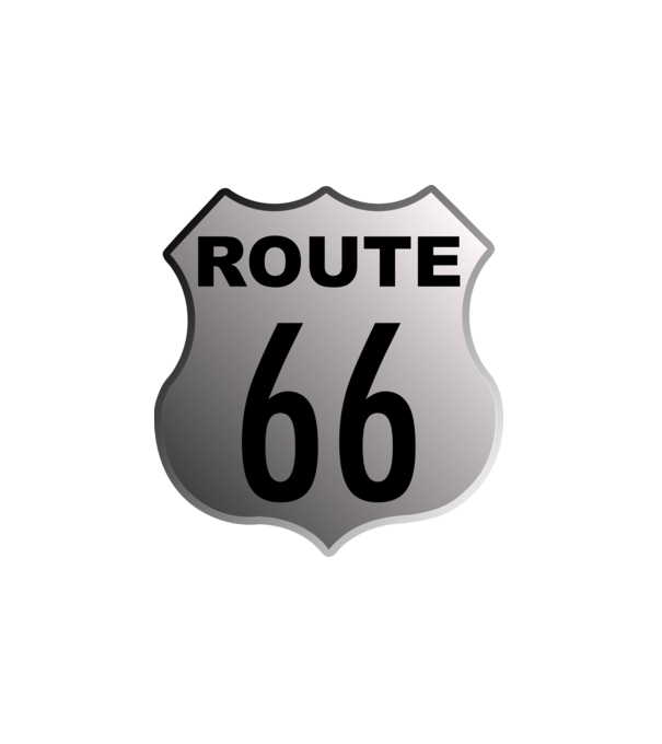 Route 66 minta fehér pólón