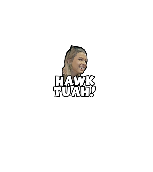 Hawk Tuah girl minta szürke pólón